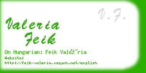 valeria feik business card